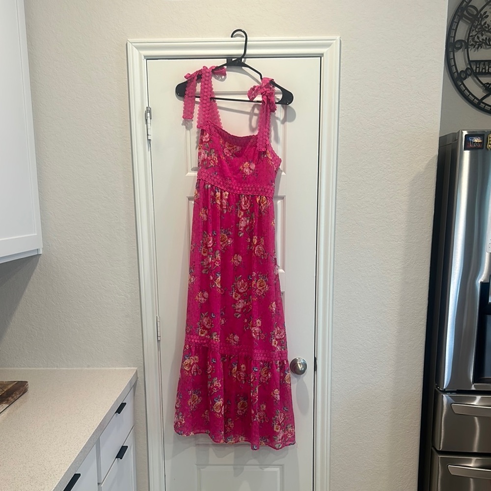Blu Pepper Floral Pink Women’s Dress